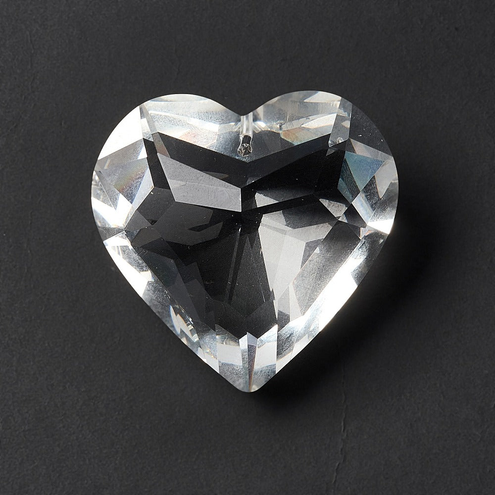 Transparent Glass Pendants, for Chandelier Crystal Hanging Pendants, Faceted, Heart