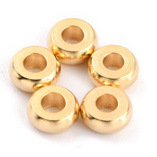 24k gold plated Brass Beads