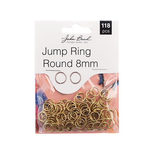 Jump Ring 8mm Antique Gold 118pcs