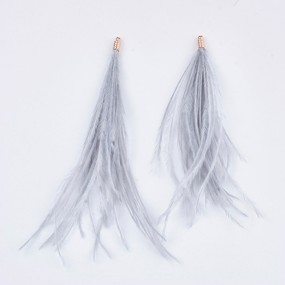 Ostrich Feather Pendants 2 Pack