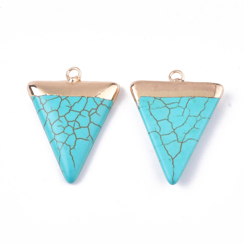 Triangle Gemstone Pendants