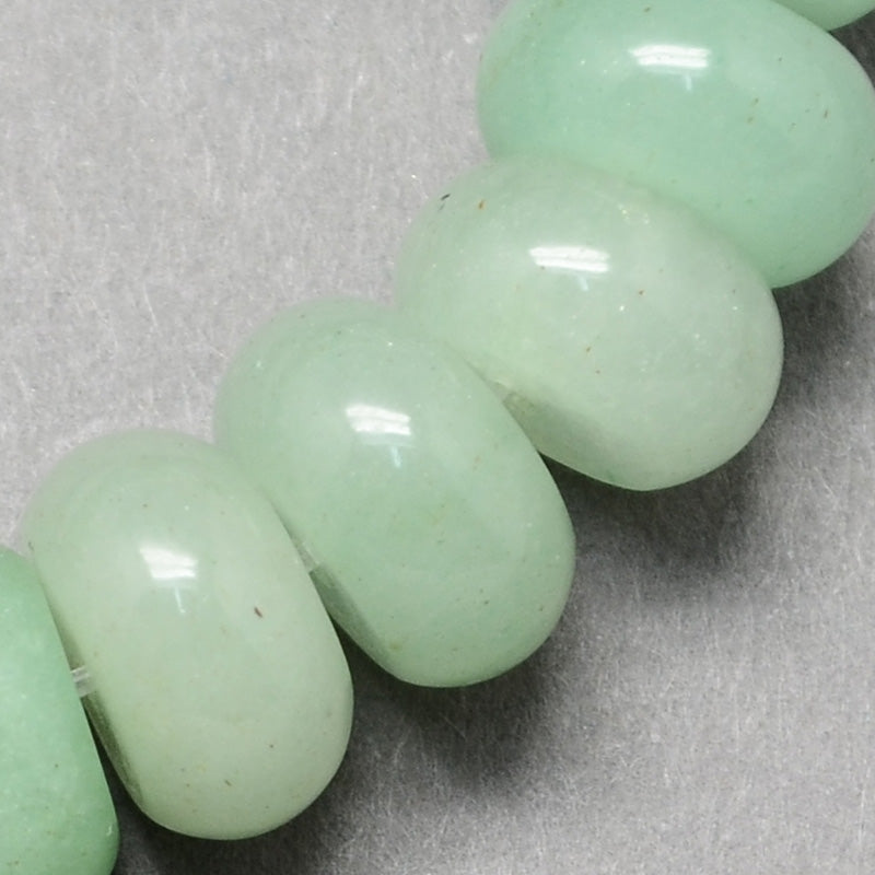 Natural Green Aventurine Beads Strands, Rondelle, 6mm