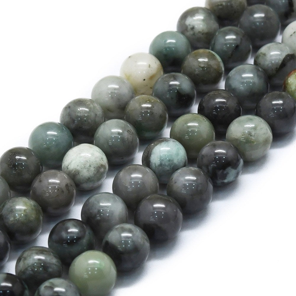 Natural Emerald Quartz Beads Strands, Round, Size:8mm
