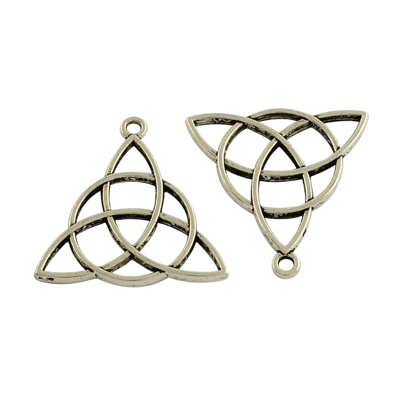 Tibetan Style Alloy Pendants, Trinity Knot/Triquetra, Irish 10 PACK