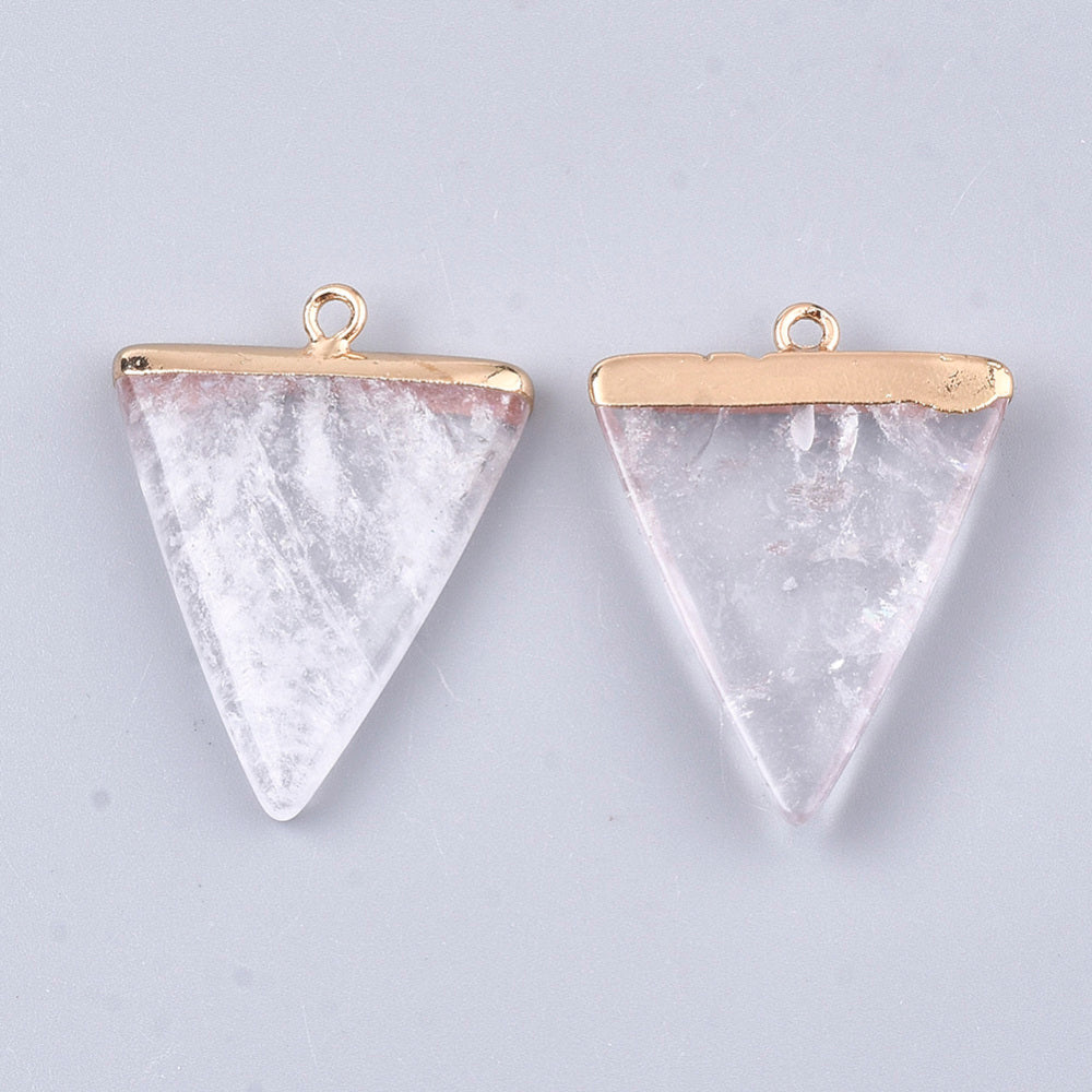 Triangle Gemstone Pendants