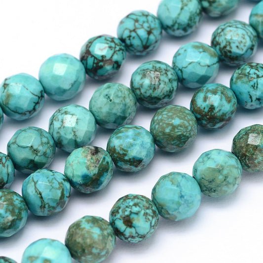Howlite Turquoise Faceted